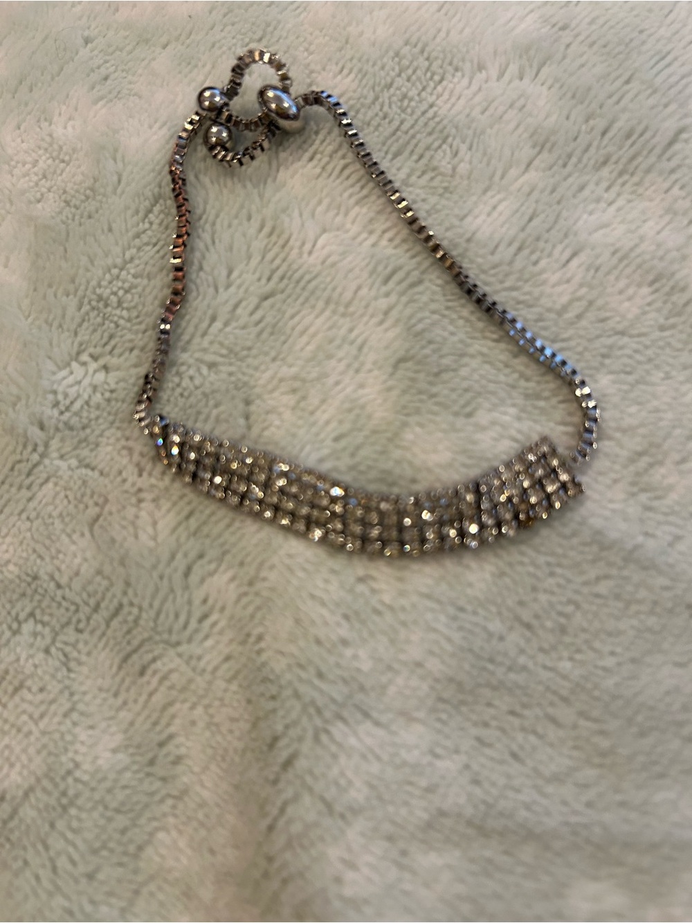 Sparkling Silver-Tone Crystal Bracelet - Women Jewelry